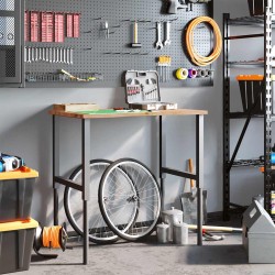 Établi marron clair 100x60x(71,5-98) cm bois de chêne massif 509243509243