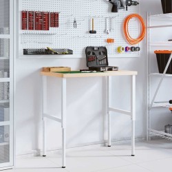 Établi 100x60x(73-99,5) cm bois de chêne massif rectangulaire 509244509244