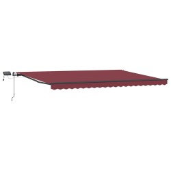 Auvent manuel rétractable avec LED bordeaux 500x300 cm 509247509247