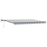 Auvent manuel rétractable avec LED anthracite blanc 500x300 cm 509248509248