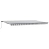 Auvent manuel rétractable anthracite et blanc 600x300 cm 509249509249