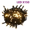 Set de boules de Noël avec pic et 150 LED 60 pcs Doré rose 509319509319