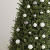 Set de boules de Noël avec pic et 300 LED 120pcs Blanc et gris 509332509332