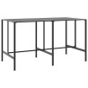 Table de bar noir 200x100x110 cm acier enduit de poudre 509333509333