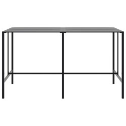 Table de bar noir 200x100x110 cm acier enduit de poudre 509333509333