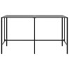 Table de bar noir 200x100x110 cm acier enduit de poudre 509333509333