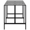 Table de bar noir 200x100x110 cm acier enduit de poudre 509333509333