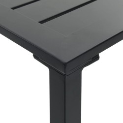 Table de bar noir 200x100x110 cm acier enduit de poudre 509333509333