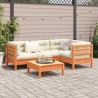 Salon de jardin 5 pcs avec coussins cire marron bois pin massif 509335509335
