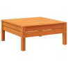Salon de jardin 5 pcs avec coussins cire marron bois pin massif 509335509335