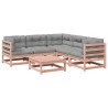 Salon de jardin 6 pcs et coussins bois massif sapin de douglas 509336509336