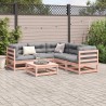 Salon de jardin 6 pcs et coussins bois massif sapin de douglas 509336509336