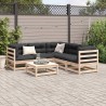 Salon de jardin 6 pcs avec coussins bois de pin massif 509338509338