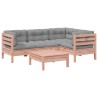 Salon de jardin 5 pcs et coussins bois massif sapin de douglas 509339509339