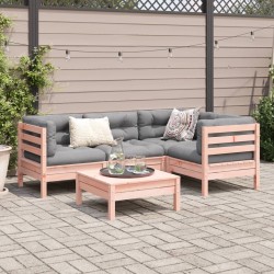 Salon de jardin 5 pcs et coussins bois massif sapin de douglas 509339509339