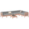 Salon de jardin 8 pcs avec coussins sapin douglas solide 509340509340