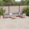 Salon de jardin 8 pcs avec coussins sapin douglas solide 509340509340