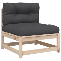 Salon de jardin 5 pcs avec coussins bois de pin massif 509341509341