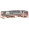 Salon de jardin 5 pcs et coussins bois massif sapin de douglas 509343509343