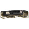 Salon de jardin 5 pcs avec coussins bois de pin imprégné 509344509344