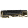 Salon de jardin 5 pcs avec coussins bois de pin imprégné 509344509344