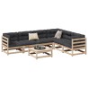 Salon de jardin 7 pcs bois de pin massif 509345509345