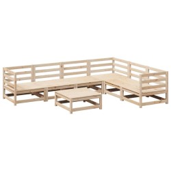 Salon de jardin 7 pcs bois de pin massif 509345509345