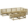 Salon de jardin 7 pcs bois de pin imprégné 509348509348