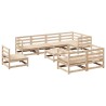 Salon de jardin 9 pcs bois de pin massif 509357509357