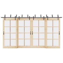 Kit de quincaillerie de porte coulissante 427 cm acier noir 509364509364