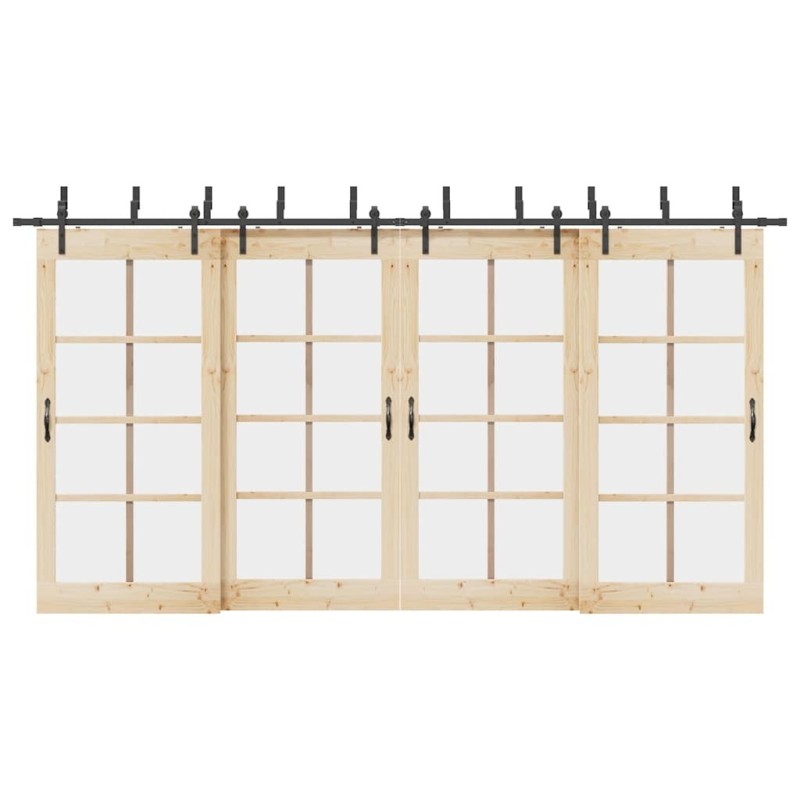 Kit de quincaillerie de porte coulissante 427 cm acier noir 509364509364