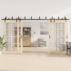 Kit de quincaillerie de porte coulissante 427 cm acier noir 509364509364