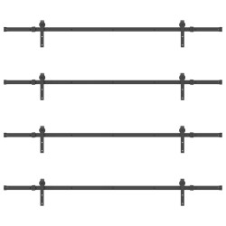 Kit de quincaillerie de porte coulissante 427 cm acier noir 509364509364