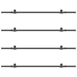 Kit de quincaillerie de porte coulissante 427 cm acier noir 509372509372