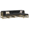 Salon de jardin 5 pcs avec coussins bois de pin imprégné 509377509377