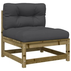 Salon de jardin 5 pcs avec coussins bois de pin imprégné 509377509377