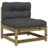 Salon de jardin 5 pcs avec coussins bois de pin imprégné 509377509377