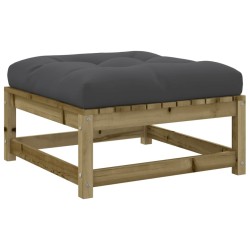 Salon de jardin 5 pcs avec coussins bois de pin imprégné 509377509377