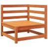 Salon de jardin 9 pcs marron cire bois de pin massif 509378509378