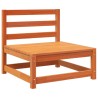 Salon de jardin 9 pcs marron cire bois de pin massif 509378509378