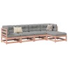 Salon de jardin 5 pcs et coussins bois massif sapin de douglas 509379509379