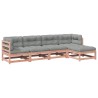 Salon de jardin 5 pcs et coussins bois massif sapin de douglas 509379509379