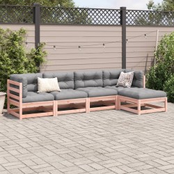 Salon de jardin 5 pcs et coussins bois massif sapin de douglas 509379509379
