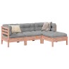 Salon de jardin 4 pcs et coussins bois massif sapin de douglas 509381509381
