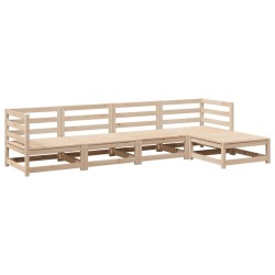 Salon de jardin 5 pcs bois de pin massif 509383509383