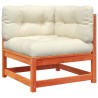 Salon de jardin 5 pcs avec coussins cire marron bois pin massif 509385509385