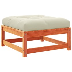 Salon de jardin 5 pcs avec coussins cire marron bois pin massif 509385509385