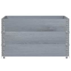 Jardinière gris 100x100 cm bois de pin massif 509387509387
