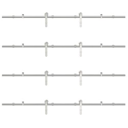 Kit fixation porte coulissante 366 cm Acier inoxydable Argenté 509389509389