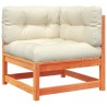 Salon de jardin 4 pcs avec coussins cire marron bois pin massif 509394509394